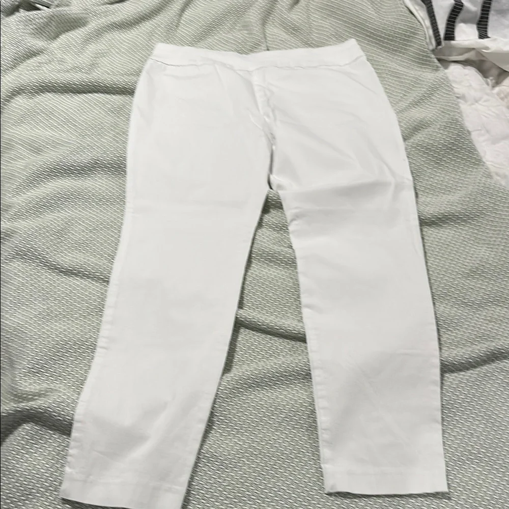 Alfani White Summer Chino Pants 14 - Picture 4 of 4